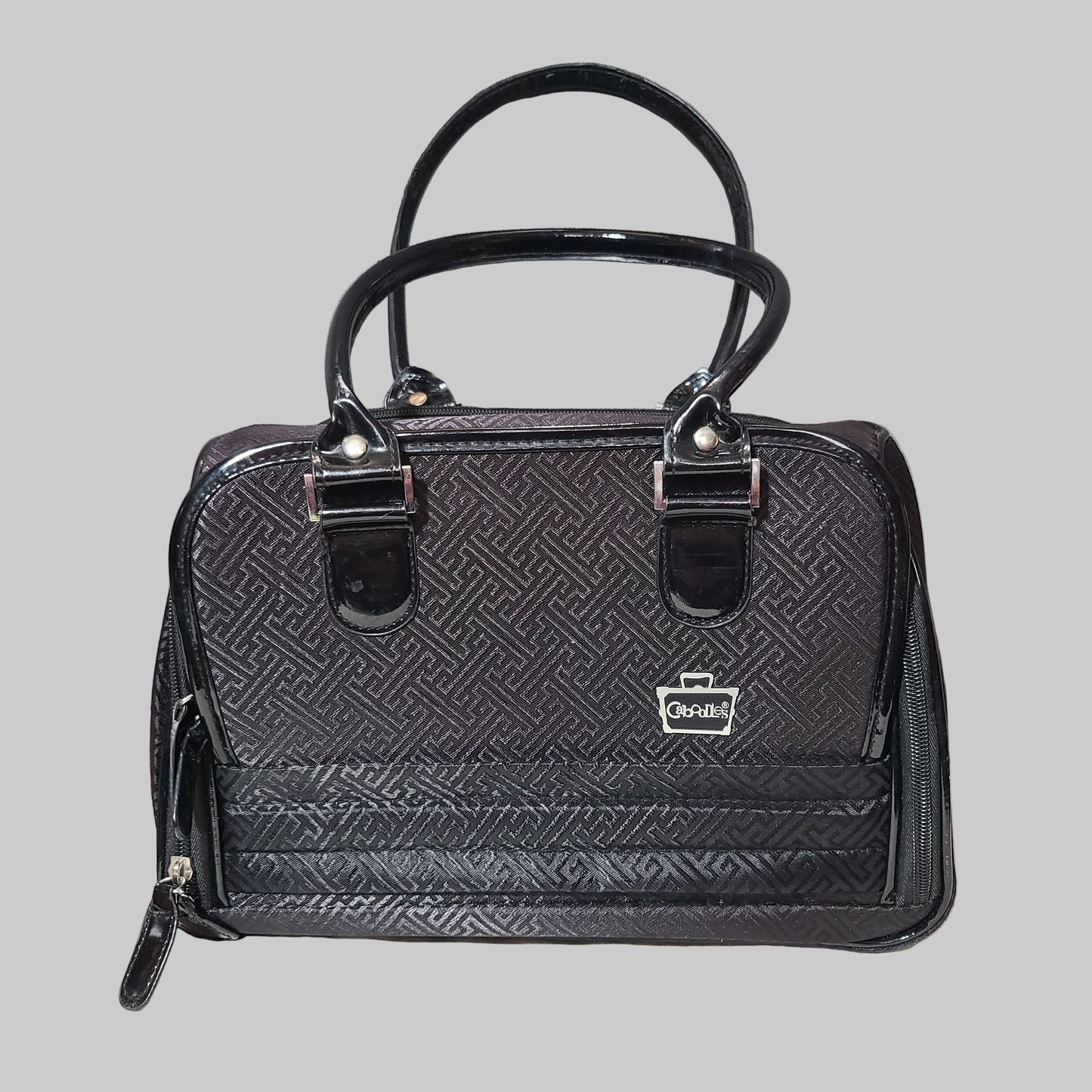 Caboodles Black Fabric Makeup Cosmetic Travel Bag - USED