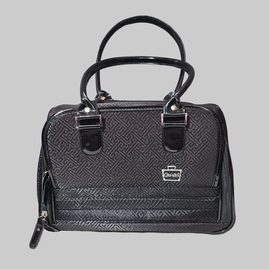 Caboodles Black Fabric Makeup Cosmetic Travel Bag - USED