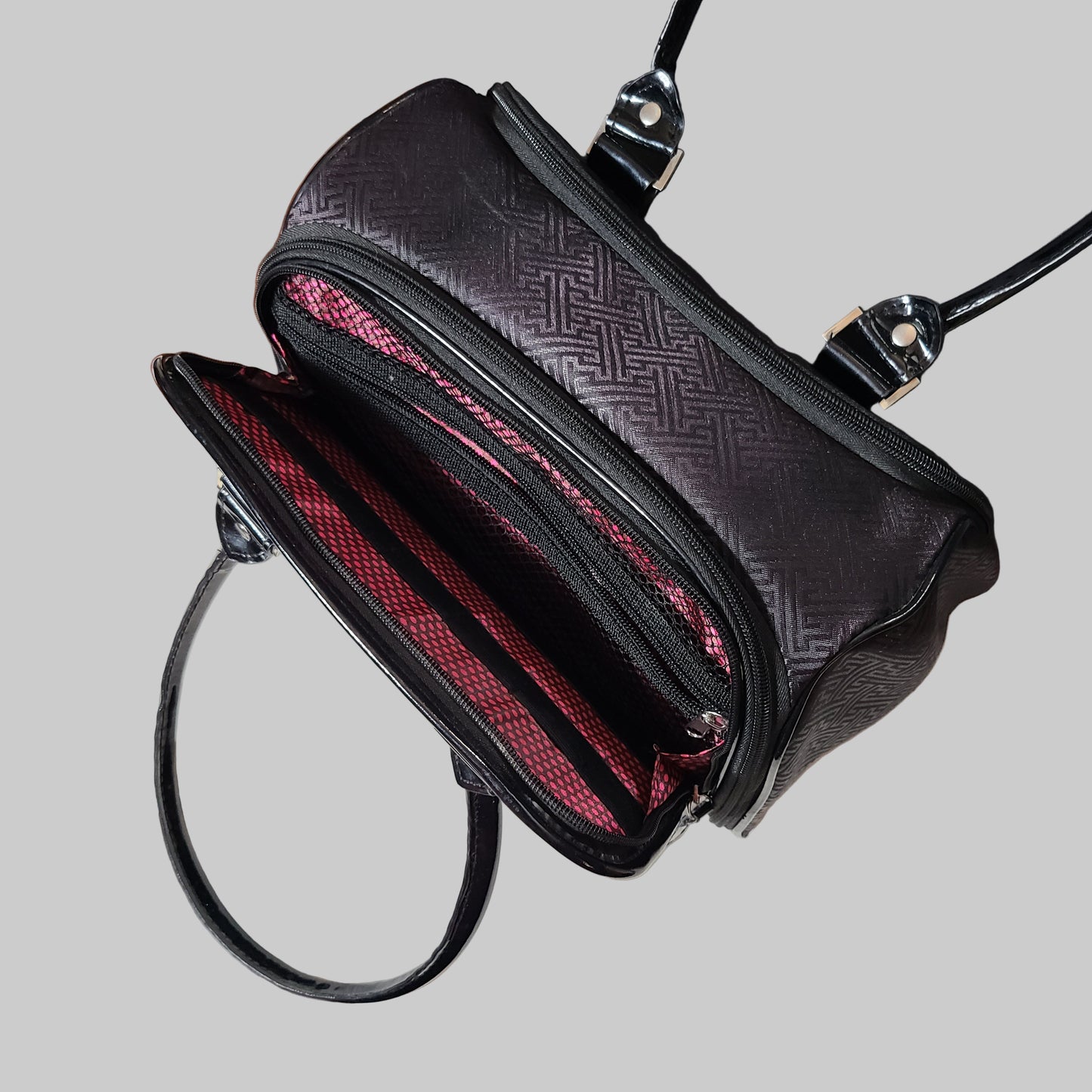 Caboodles Black Fabric Makeup Cosmetic Travel Bag - USED