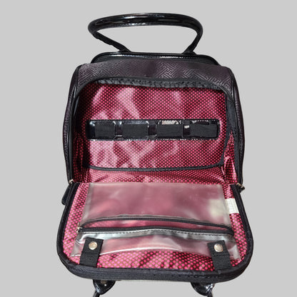 Caboodles Black Fabric Makeup Cosmetic Travel Bag - USED