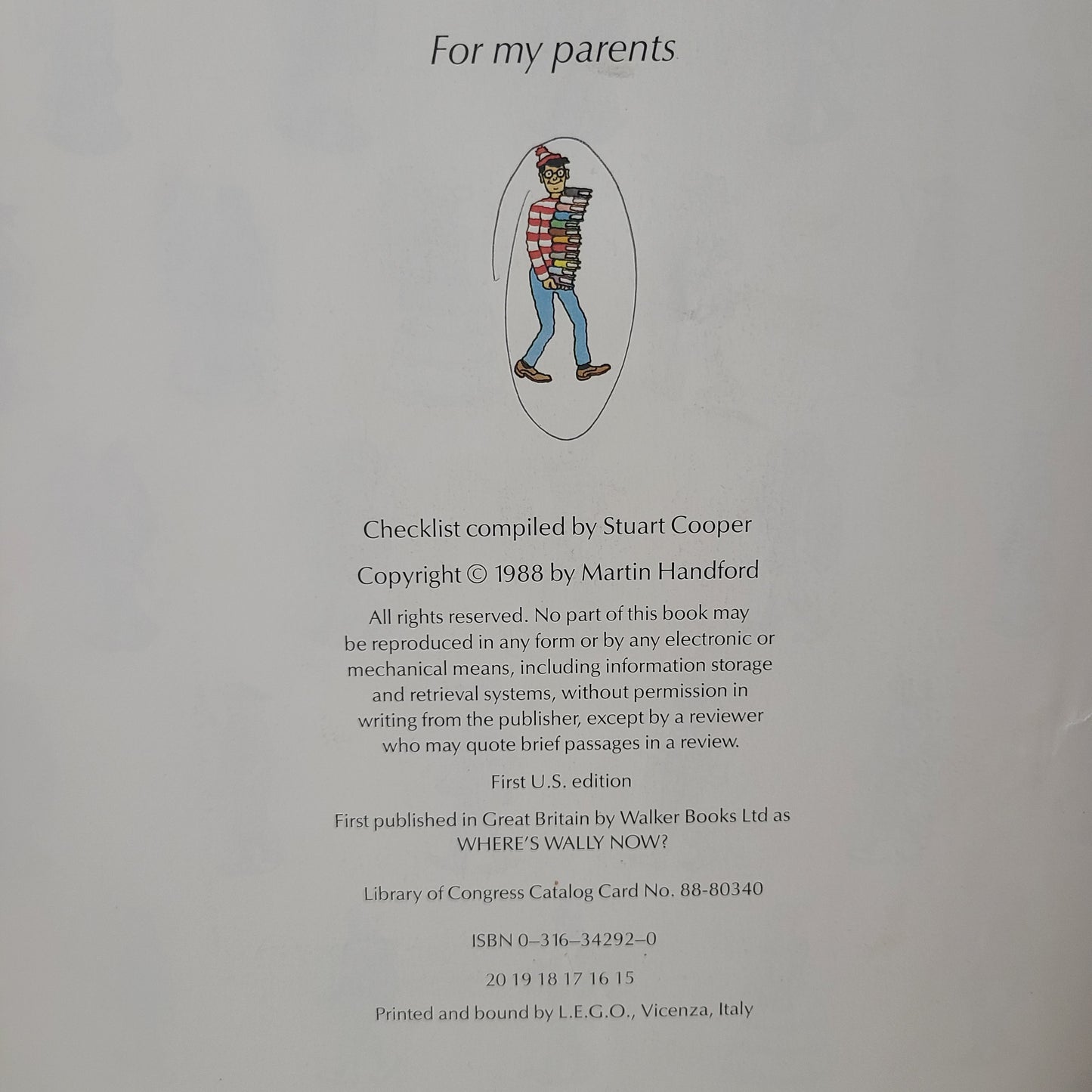 HC Find Waldo Now by Martin Handford - Copyright 1988 - FIRST EDITION - USED