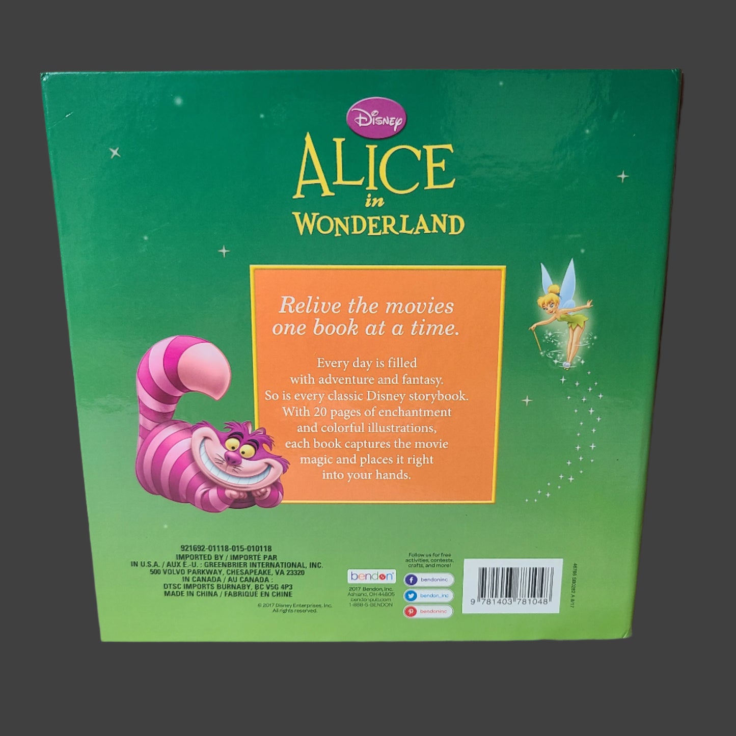 HC Disney Alice in Wonderland Curiouser and Curiouser - Copyright 2017 - LIKE NEW