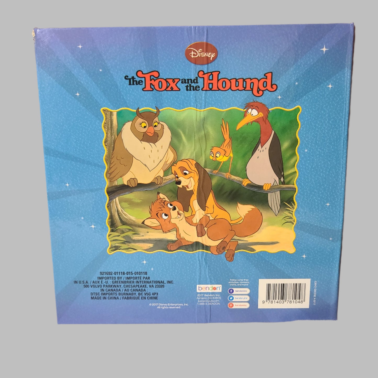 HC Disney The Fox and the Hound - Copyright 2017 - USED