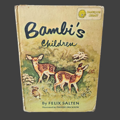 HC VTG Bambi's Children by Felix Salten & Old Rosie, The Horse Nobody Understood by Lilian Moore and Leone Adelson - Copyright 1950 & 1960 - USED