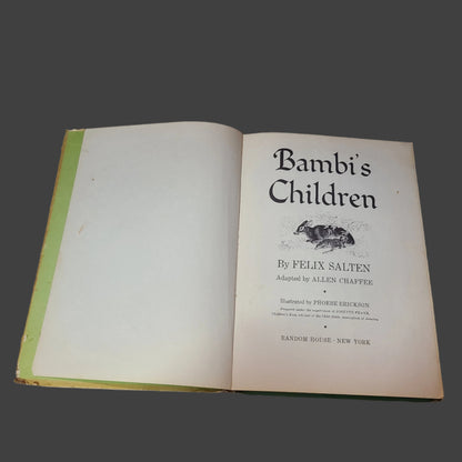 HC VTG Bambi's Children by Felix Salten & Old Rosie, The Horse Nobody Understood by Lilian Moore and Leone Adelson - Copyright 1950 & 1960 - USED
