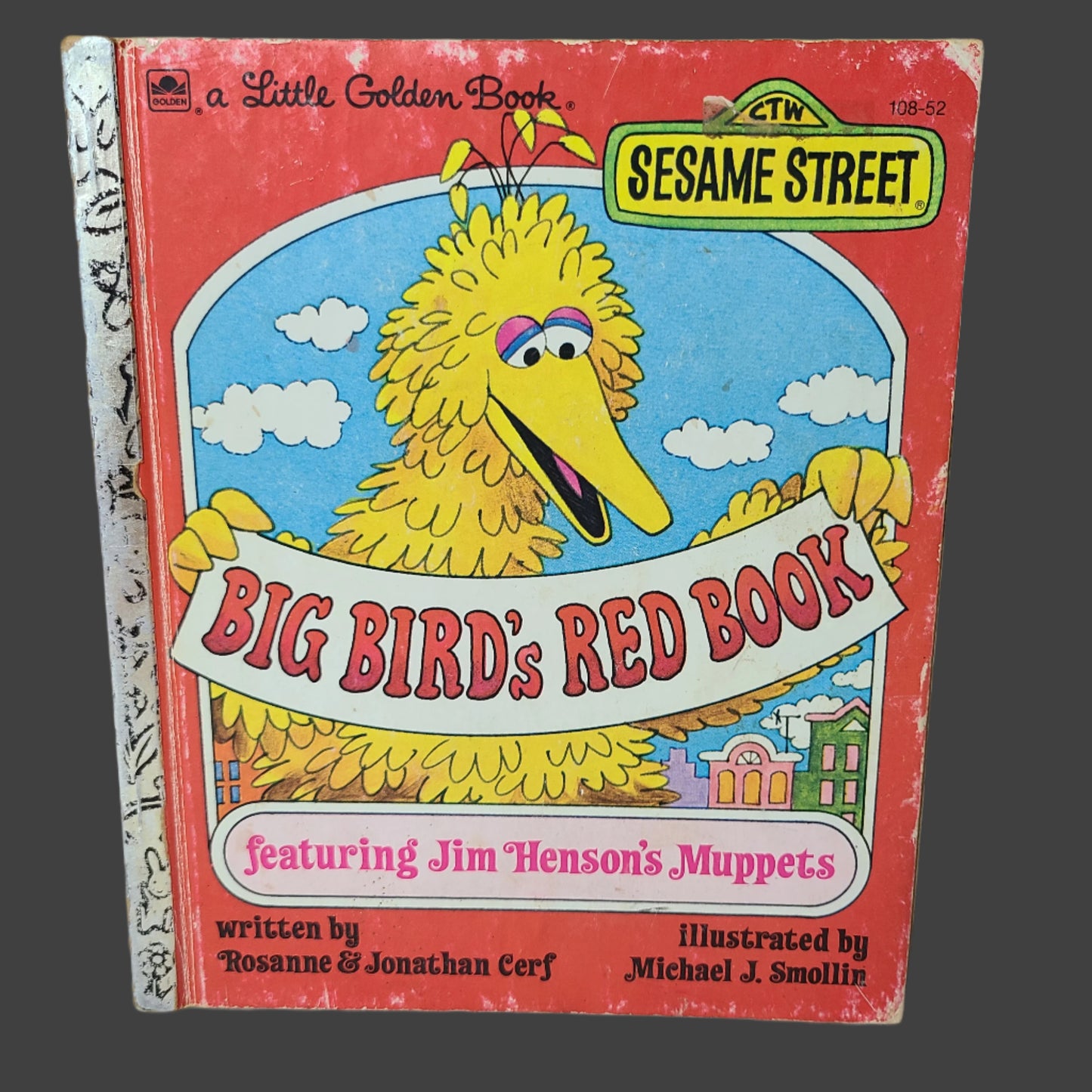 HC Big Bird's Red Book by Rosanne & Jonathan Cerf - Copyright 1977 - Torn Pages - USED