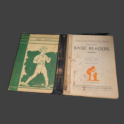 HC Basic Readers Primer by Elson-Gray - Copyright 1936 - Writing Inside - USED