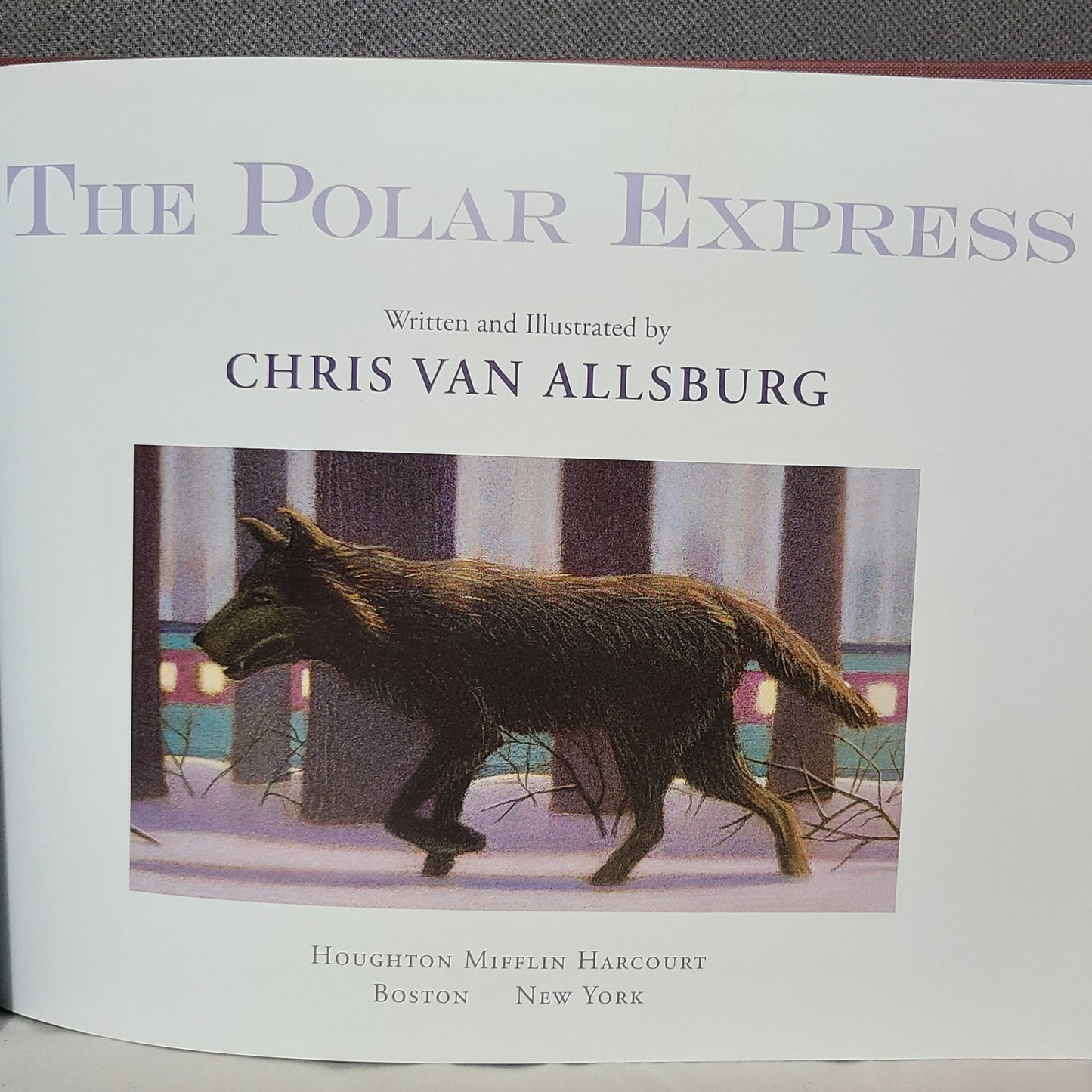 HC The Polar Express by Chris Van Allsburg - Copyright 1985 - Writing on Inside Cover - USED