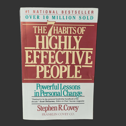 SC The 7 Habits of Highly Effective People by Stephen R. Covey - Copyright 1989 - USED