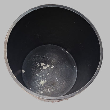 Black Bedazzled Bathroom Trash Bin - Paint is Chipped/Worn - USED