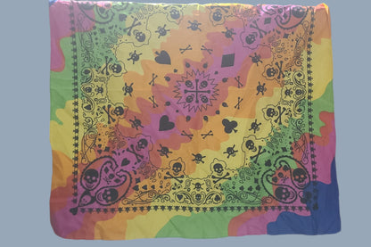 Multi-Color Skull Bandana – Bold & Edgy Design - LIKE NEW