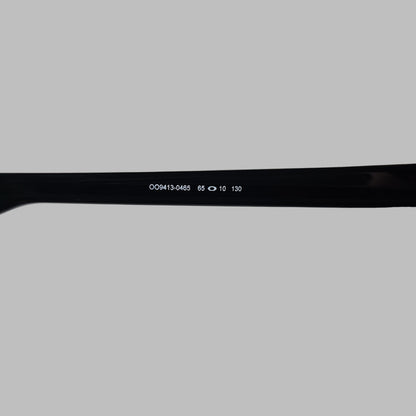 Oakley OO9413-0465 Polished Black Sliver Edge Sunglasses w/ Prizm Black Polarized Lenses - USED