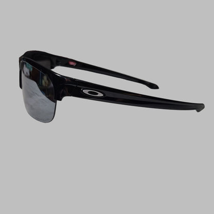 Oakley OO9413-0465 Polished Black Sliver Edge Sunglasses w/ Prizm Black Polarized Lenses - USED