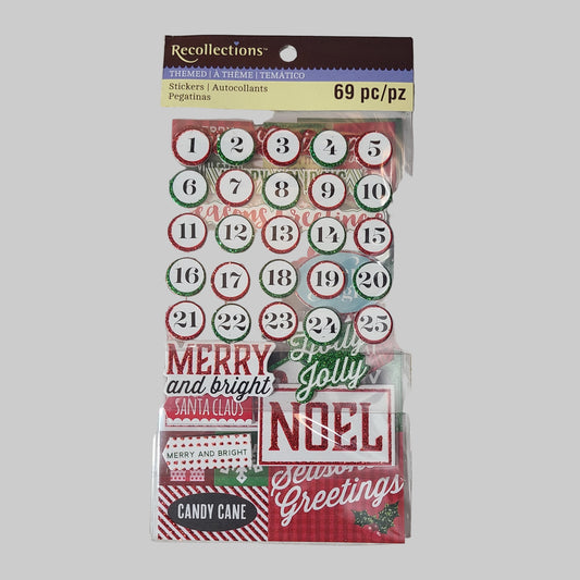 69PC Recollections Christmas Themed Stickers - NEW