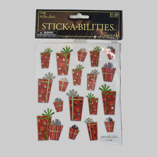 36PC The Paper Studio Christmas Presents Foil Stickers - NEW