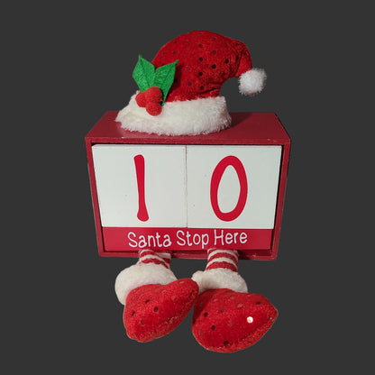 Wooden Christmas Countdown Elf - USED