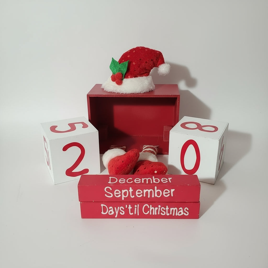 Wooden Christmas Countdown Elf - USED