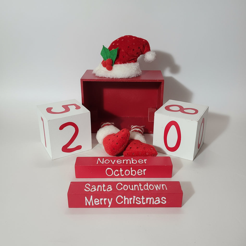 Wooden Christmas Countdown Elf - USED