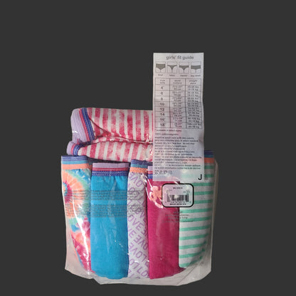 6PK Wonder Nation Girls' Hipsters - Size 10 - Partial Pack - AS IS