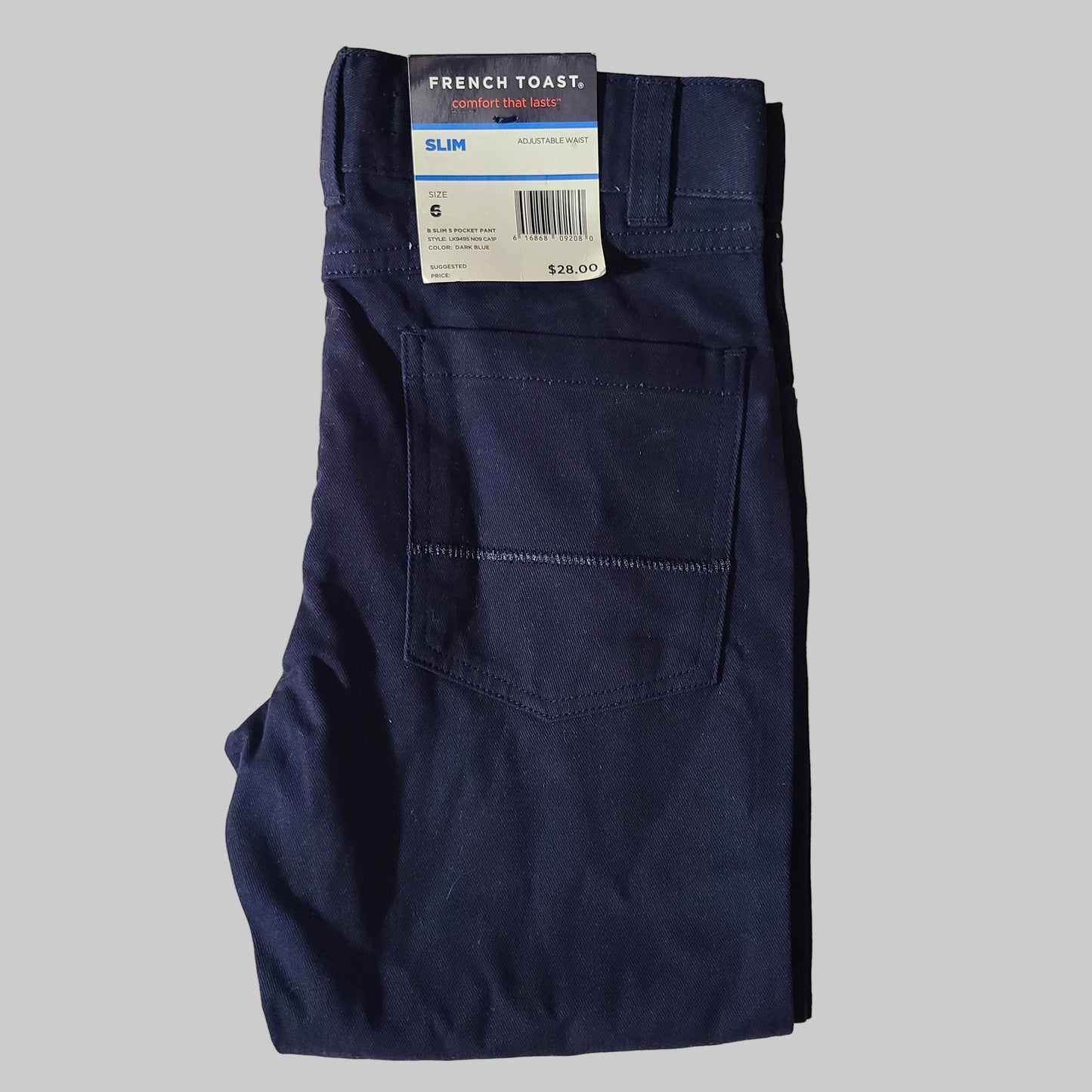 French Toast Kids 6 Slim Dark Blue Pants - NEW