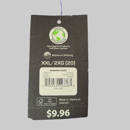 Athletic Works Women's XXL Purple Running Shorts - NEW