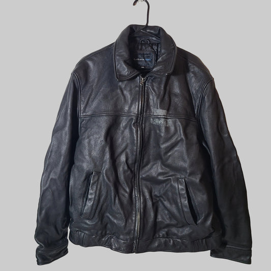 Men's XXL Van Heusen Studio Genuine Leather Jacket - USED