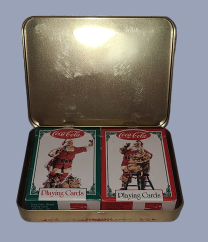 Coca-Cola Nostalgia Playing Cards in Collectible Tin – 1994 - USED