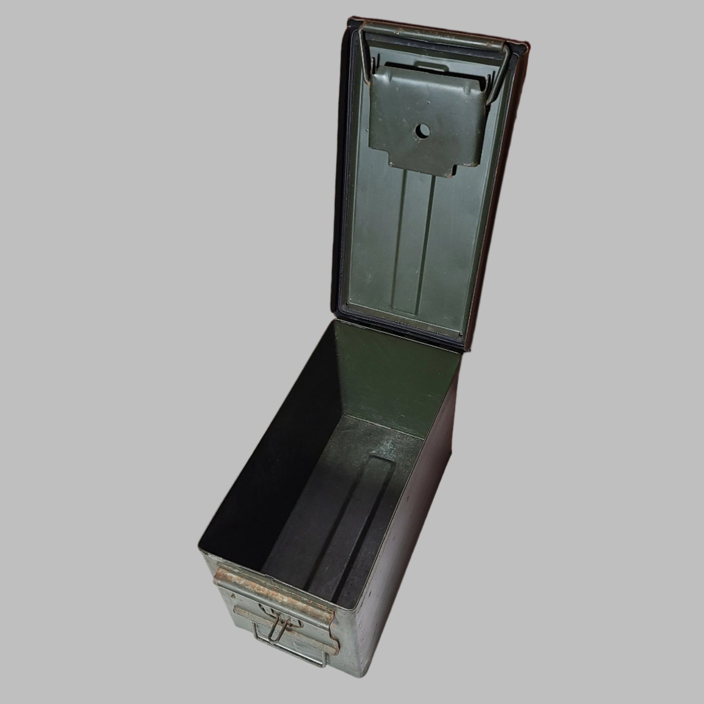 Empty Metal Green Ammo Box 11" x 7" - USED