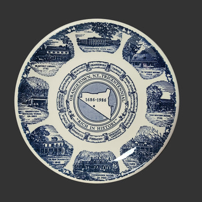VTG 1686-1986 Orangetown New York Tricentennial Plate - LIKE NEW