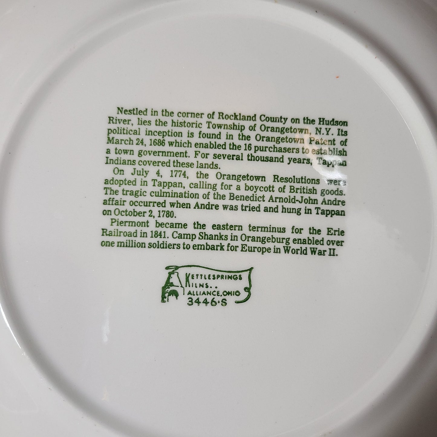 VTG 1686-1986 Orangetown New York Tricentennial Plate - LIKE NEW