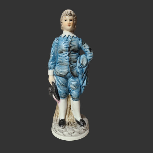 VTG Blue Boy Ceramic Figurine - USED