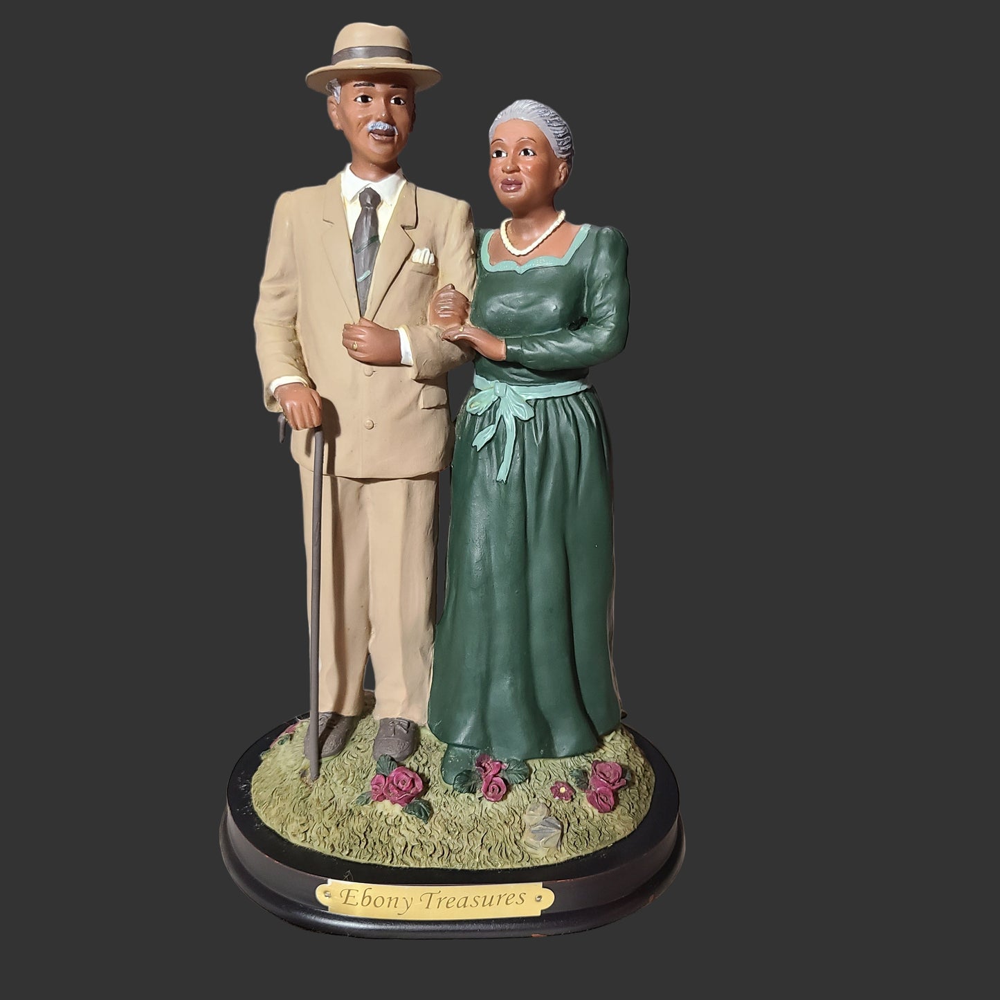 Ebony Treasures by UTI African American In Love Couple Figurine - USED