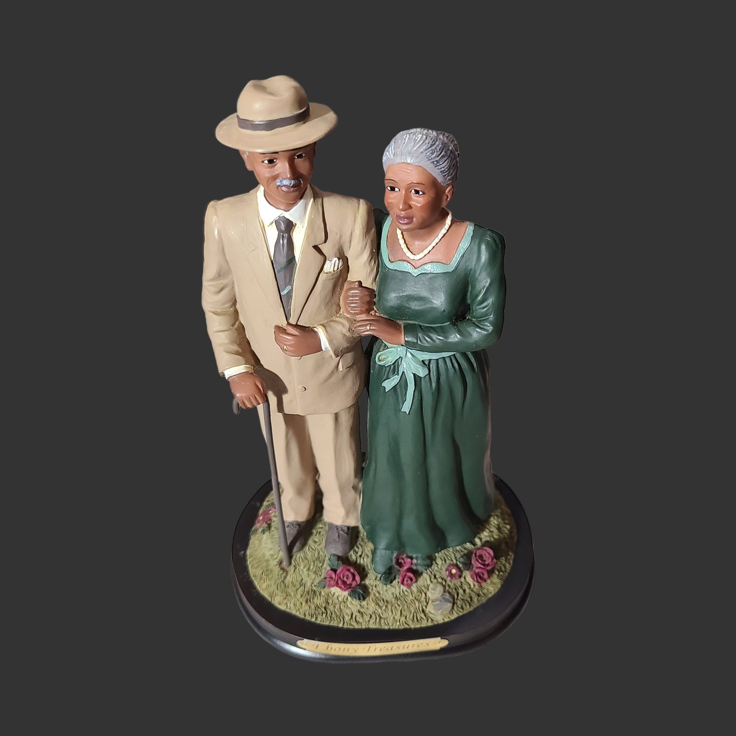 Ebony Treasures by UTI African American In Love Couple Figurine - USED