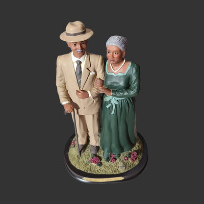 Ebony Treasures by UTI African American In Love Couple Figurine - USED
