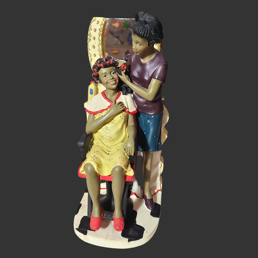 VTG Rare Ebony Visions Praise African American Beautician Figurine - USED