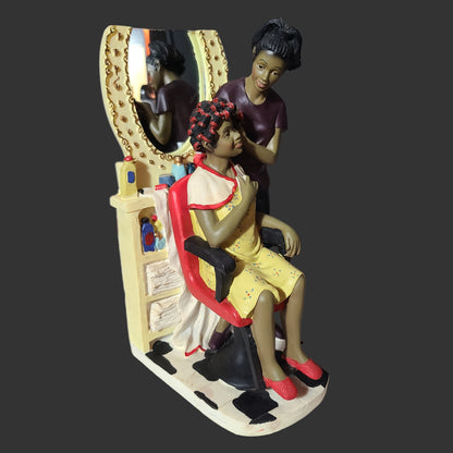 VTG Rare Ebony Visions Praise African American Beautician Figurine - USED
