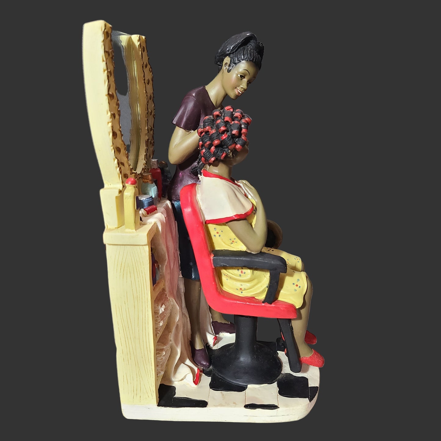 VTG Rare Ebony Visions Praise African American Beautician Figurine - USED