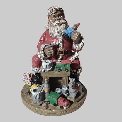 VTG Young's Inc. African American Santa Figurine - USED