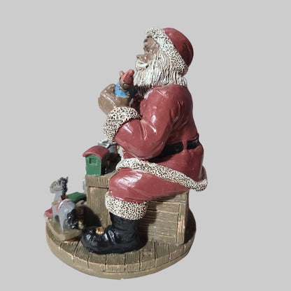 VTG Young's Inc. African American Santa Figurine - USED