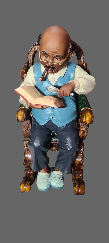 African American Grandma & Grandpa Rocking Chair Figurines - See Description - AS IS