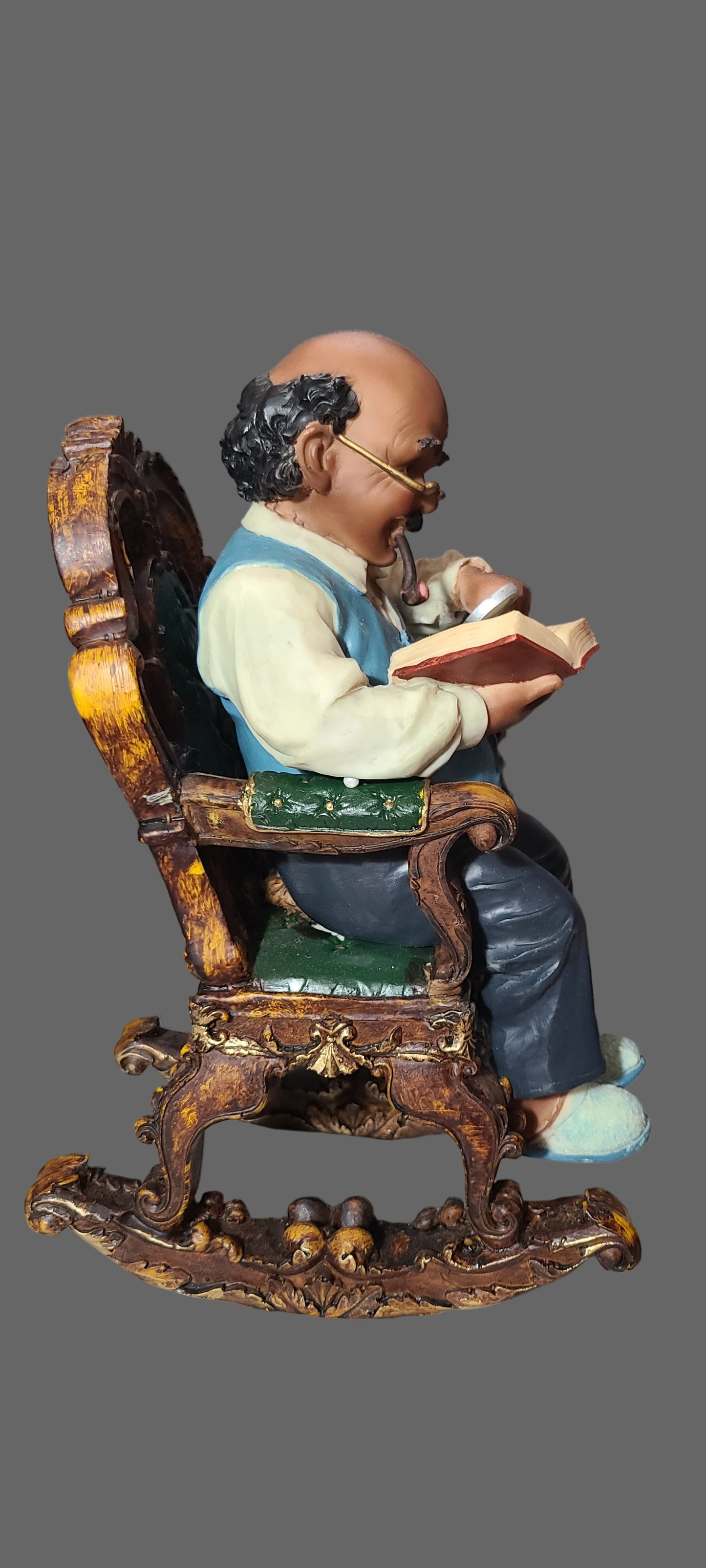 African American Grandma & Grandpa Rocking Chair Figurines - See Description - AS IS