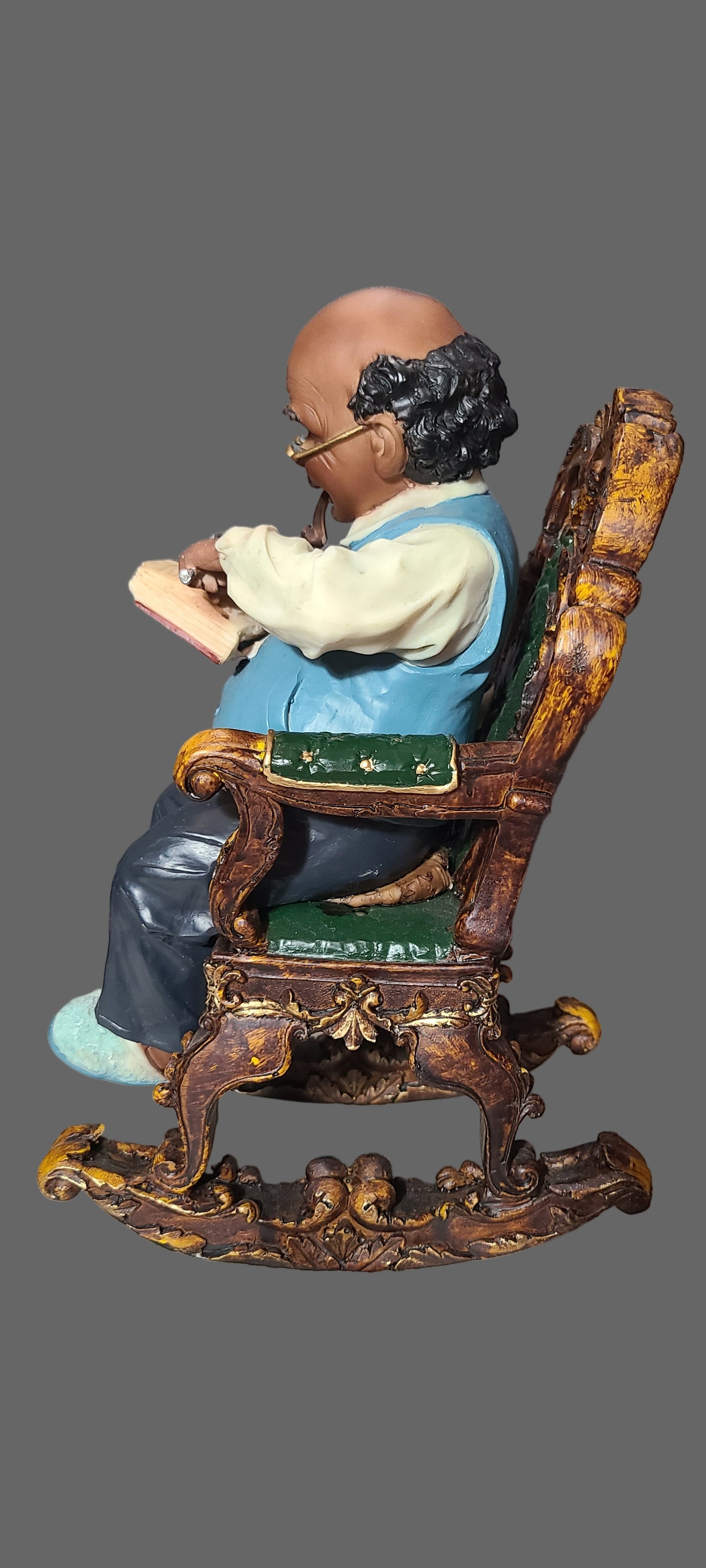 African American Grandma & Grandpa Rocking Chair Figurines - See Description - AS IS