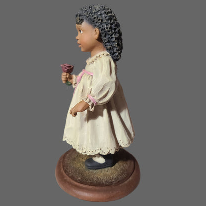 Retired Emma Jane's Babies "Chloe Gave Her Momma a Rose for Christmas" Figurine - USED