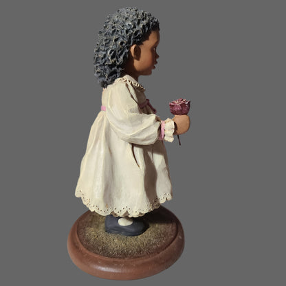 Retired Emma Jane's Babies "Chloe Gave Her Momma a Rose for Christmas" Figurine - USED