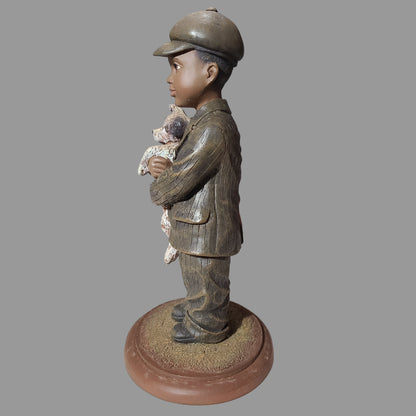 Retired Emma Jane's Babies "Booker Found the Lost Puppy Under the Old Barn" Figurine - USED