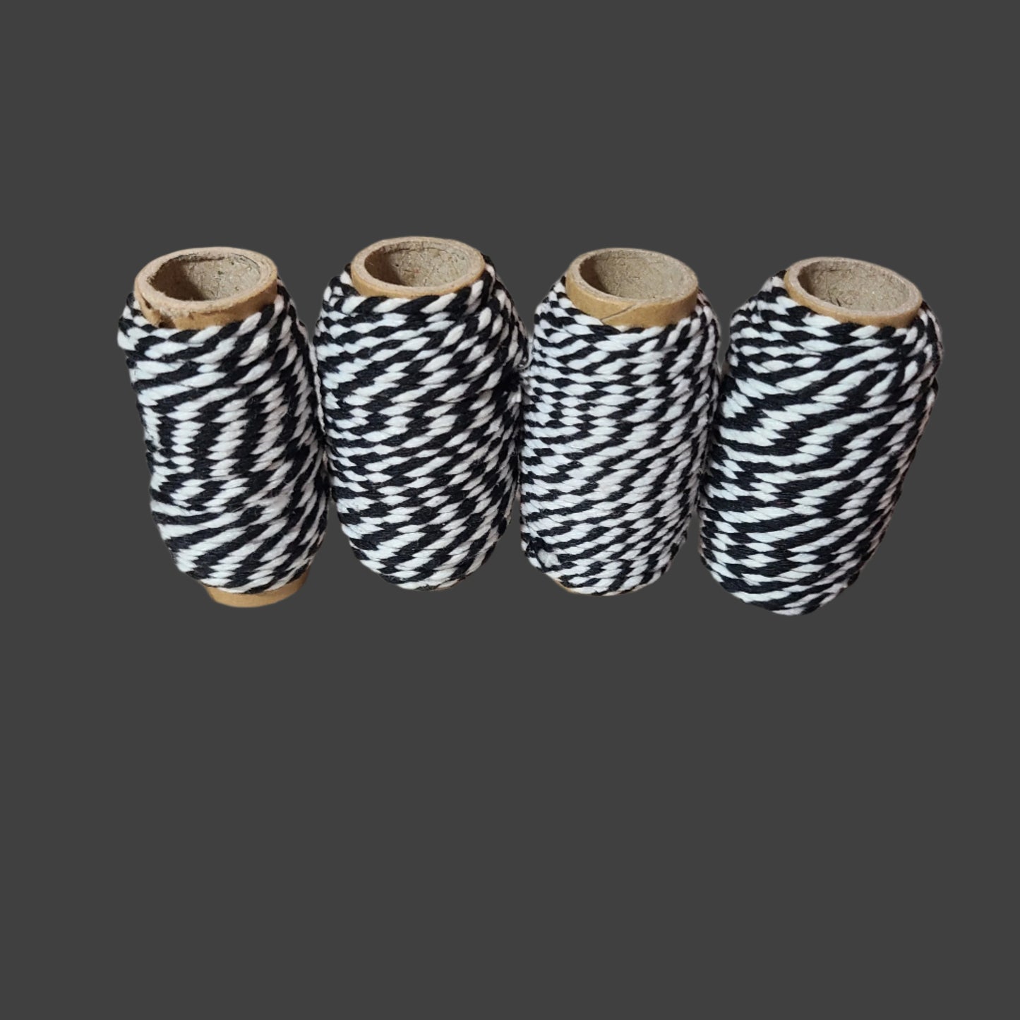 4 Partial Two-Tone Black & White Twine - AS IS