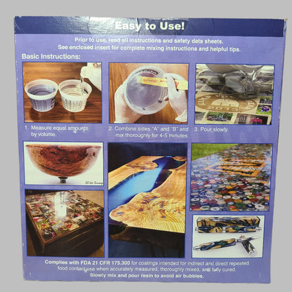 Alumilite Amazing Clear Cast - 2 Part Clear Coating & Casting Resin (1Gal. Total) - High Gloss - NEW