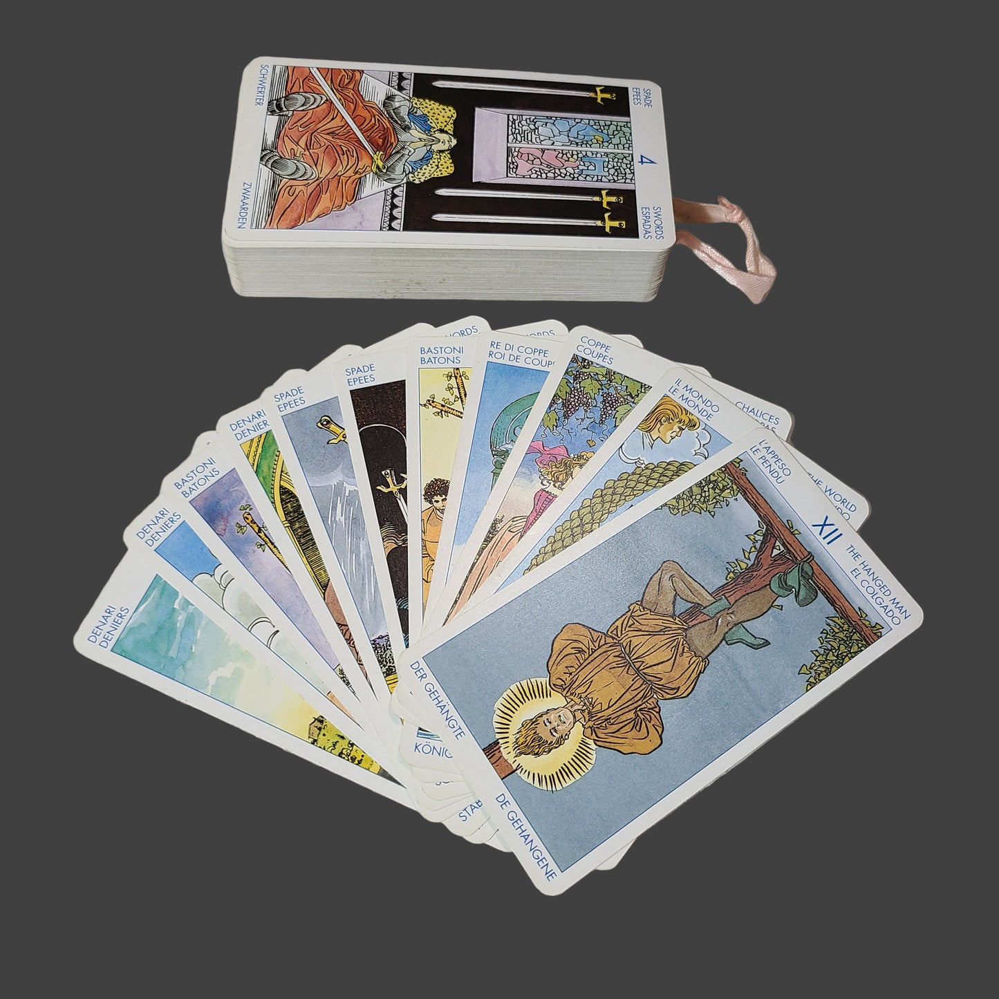 Deck of 78 Universal Tarot Cards & 44 Doreen Virtue Oracle Cards w/ Garmin Case - USED