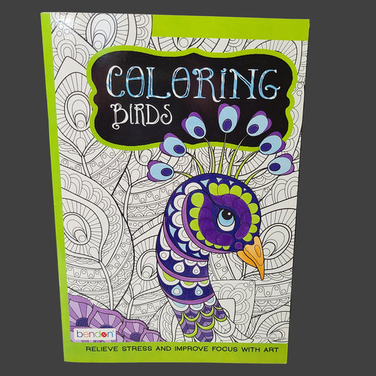 Coloring Birds - 16 Page Adult Coloring Book - NEW