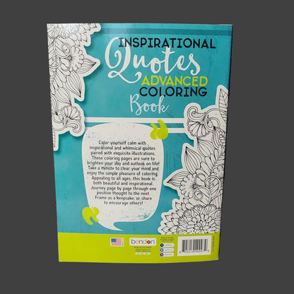 Inspirational Quotes - 16 Page Advanced Coloring Book - NEW
